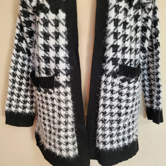Alison Andrews Houndstooth Open Front Cardigan Sweater Size Women's Small NEW - Picture 5 of 11